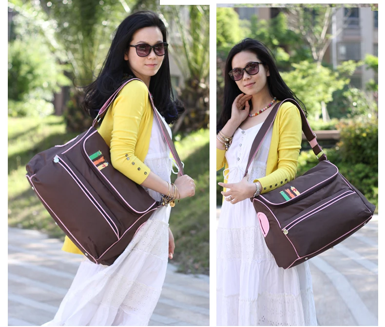 

New European Version Multifunctional Fashion 600D Waterproof Mommy Bag Slanting Large Capacity Maternal and Infant Waiting Bag