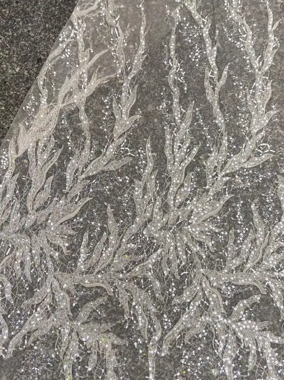 

Высококачественная кружевная ткань с вышивкой, S-20886 с бисером, красивая и модная африканская кружевная ткань из тюля