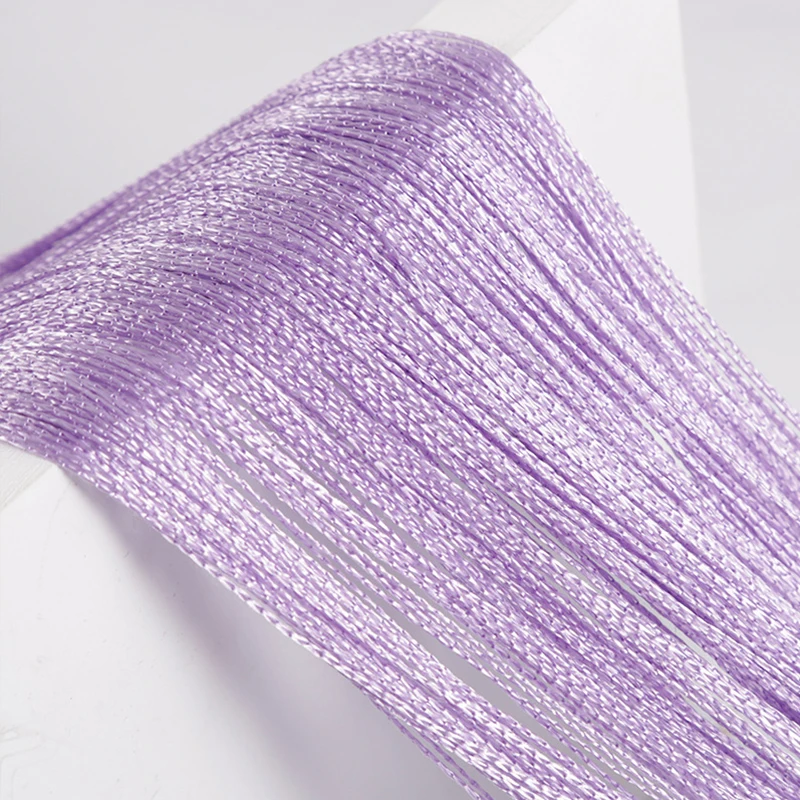 100CM X 200CM Solid Color Curtains Thread Line Curtains For Living Room Door Wall Window Panel Tassel Curtain Home Decoration