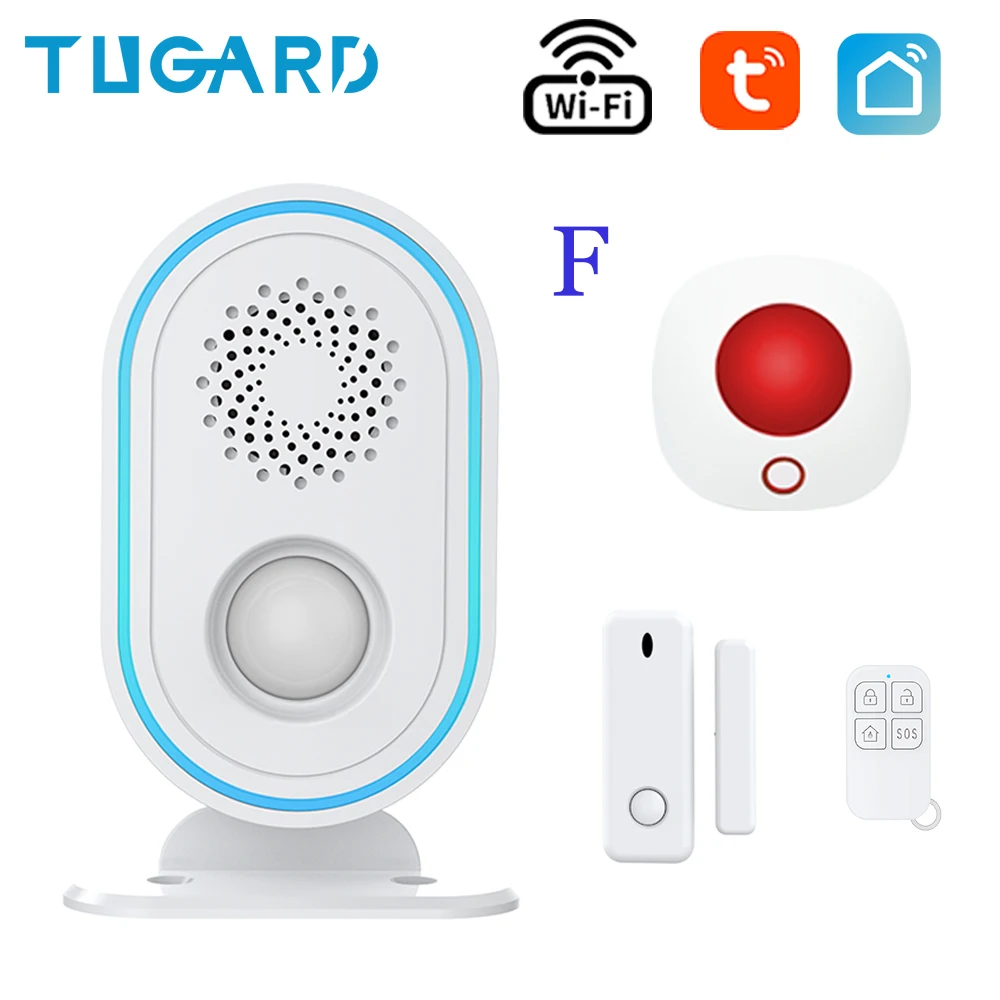 door phone TUGARD P31 Wireless Tuya Smart Greeting Doorbell Alarm System With Door Sensor Siren Apps Control Home Security Burglar Kit wireless door intercom Door Intercom Systems