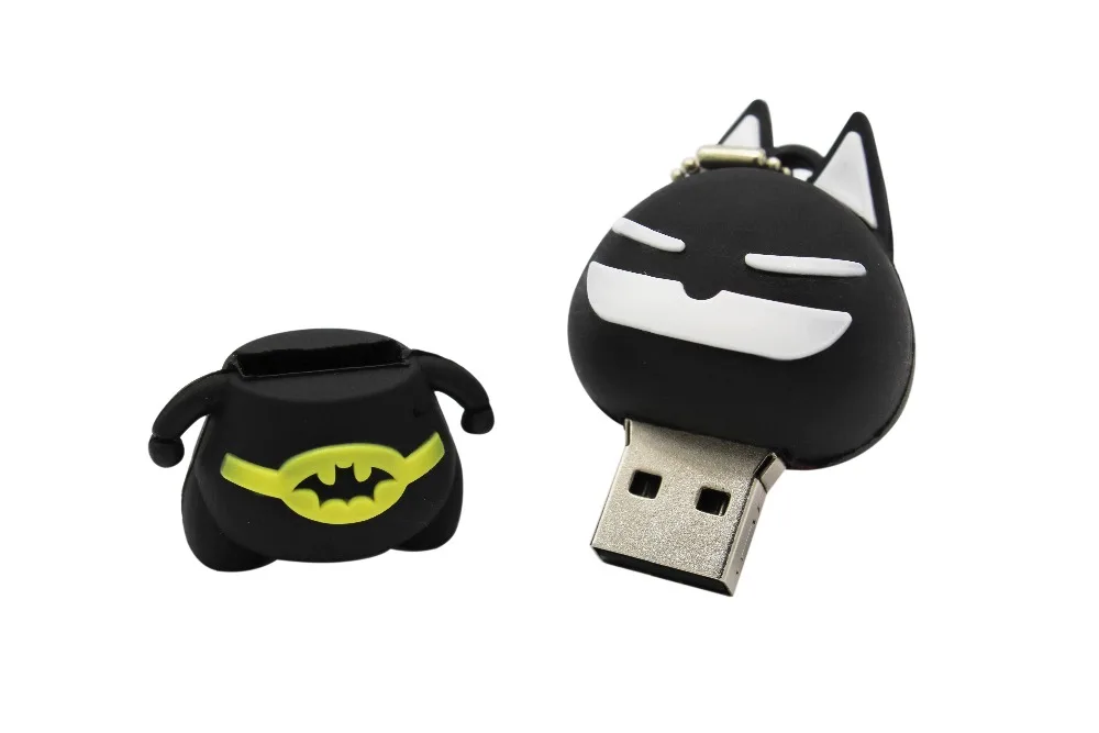 Текстовый я мультфильм Бэтмен модель человека-паука usb флеш-накопитель usb 2,0 4 ГБ 8 ГБ 16 ГБ 32 ГБ 64 ГБ флеш-накопитель