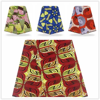 

Fashion batik wax fabric high quality Factory price african fabric 100% cotton soft african wax print fabric for dresses F207-8