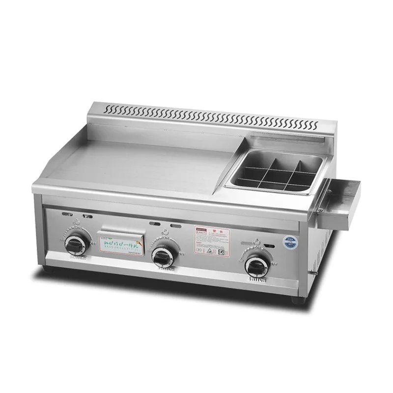 Flat Grill Deep Fryer Commercial Gas Fryer Equipment Grill Machine Griddles Frying Machine