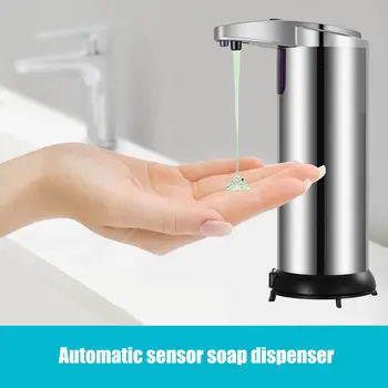 

250ml Hand Soap Dispenser Infrared Sensing Automatic Portable Foam Liquid Soap Dispenser for Bathroom Kitchen Foam Tubes
