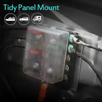 

4/6/10 Circuit Blade Fuse Box Holder with LED Warning Light Car Boat Accessory