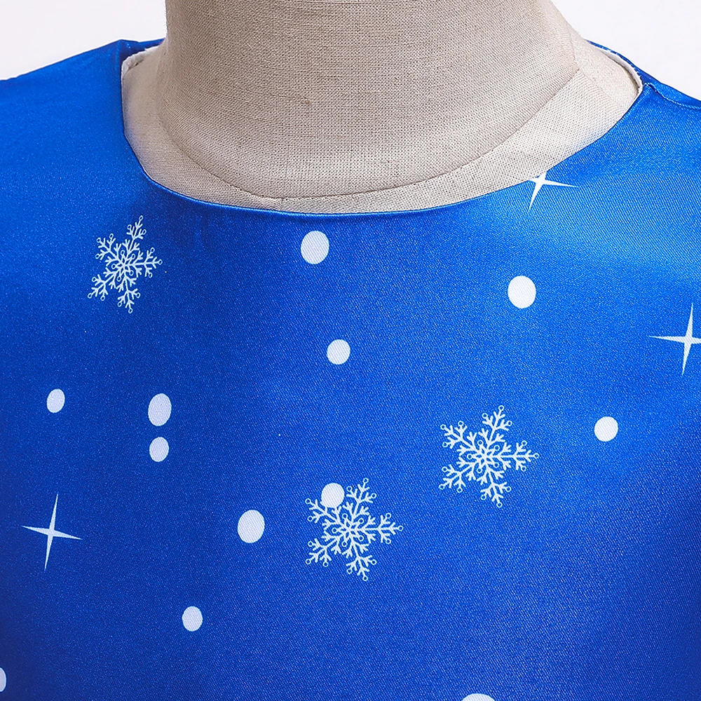 Праздничное рождественское платье с бантом и изображением снеговика детское платье с принтом Санта-Снежинка для девочек, бальное платье, забавная одежда вечерние платья, SD051
