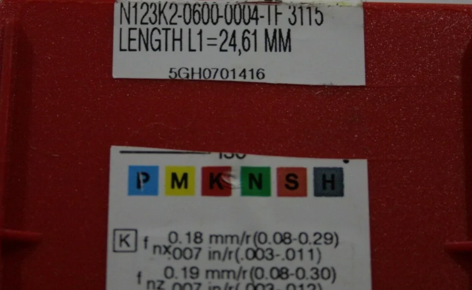 10 шт. вставки карбида N123K2-0600-0004-TF 3115