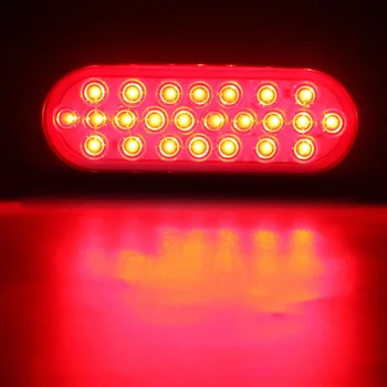 

6'' 24 LED Oval Stop Turn Side Marker Brake Tail Light Lamp DC12V Replacement
