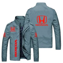 Honda Men's Jacket 2021 Autumn Winter Honda Car Red Logo Printed Jacket Coats Windbreaker Bomber Jacket Motorcycle Bike Jacket