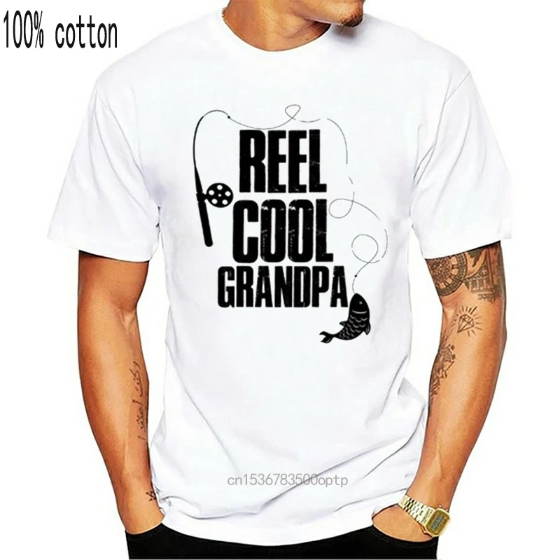 Катушка крутая футболка с надписью Grandpa дед подарок рубашка рыбной ловли для Него