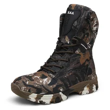

Oxford Waterproof Military Men Tactical Boots Camouflage Disguise Outdoor Hunting Boots for Men Size 47 Mid-calf Trekking Shoes