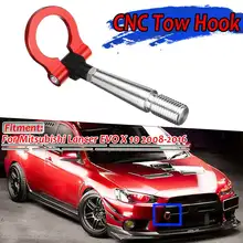 Черный/красный/синий буксировочная штанга для автомобиля трек гоночный ЧПУ буксировочное кольцо крюк комплект для Mitsubishi Lancer EVO X 10 2008- трейлер буксировочная штанга