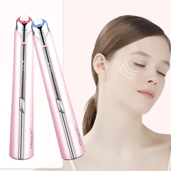 

EMS Electric Vibration Heated Eye Face Massager Anti-Ageing Eye Wrinkle Massage Pen Dark Circle Removal Eyes Care Beauty Tools