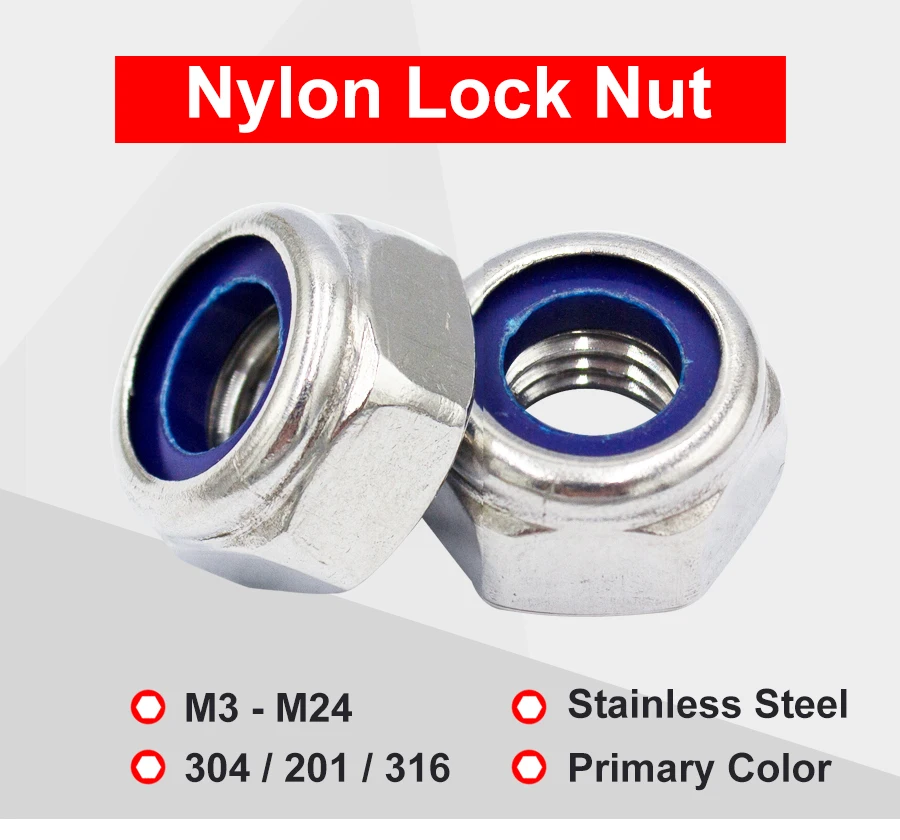 Kit 180 Dadi Di Bloccaggio In Nylon E Acciaio Inox | Assortimento Dadi Autobloccanti M3-M12 | Per Auto, Mobili, Macchinari - Foto 3