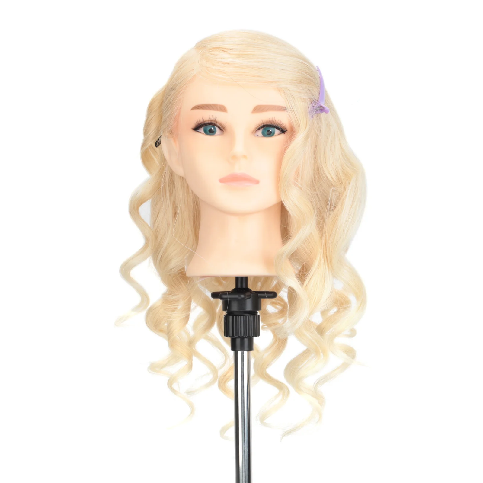 Дешево NEVERLAND Парикмахерская манекен голова 100% волосы животных для причесок парикмахеров завивка тренировка голова с подставкой