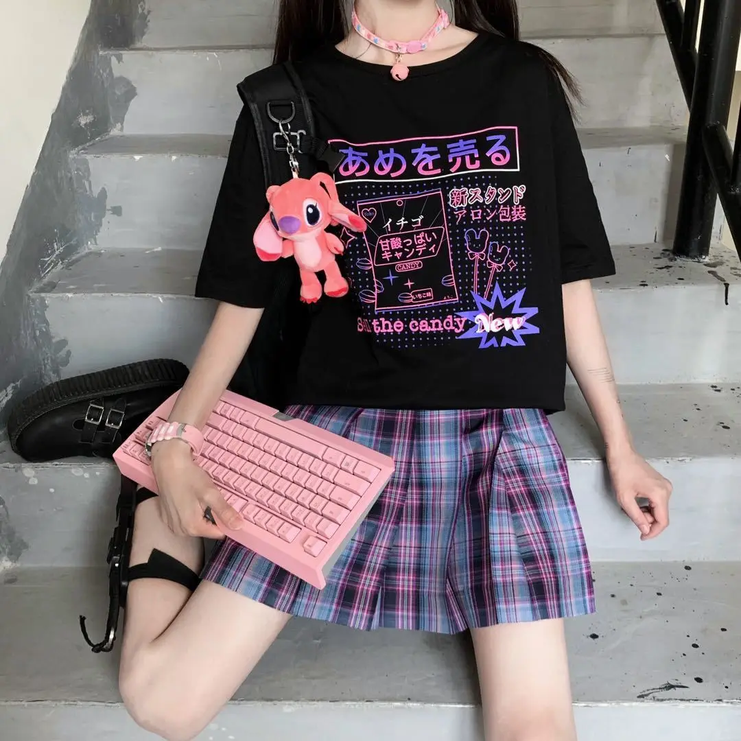 Summer Streetwear Bad Jk Clothing Tshirt Letter Print Top Hip Hop Ulzzang  Harajuku Fun Short-sleeve Casual Women T-shirt - T-shirts - AliExpress