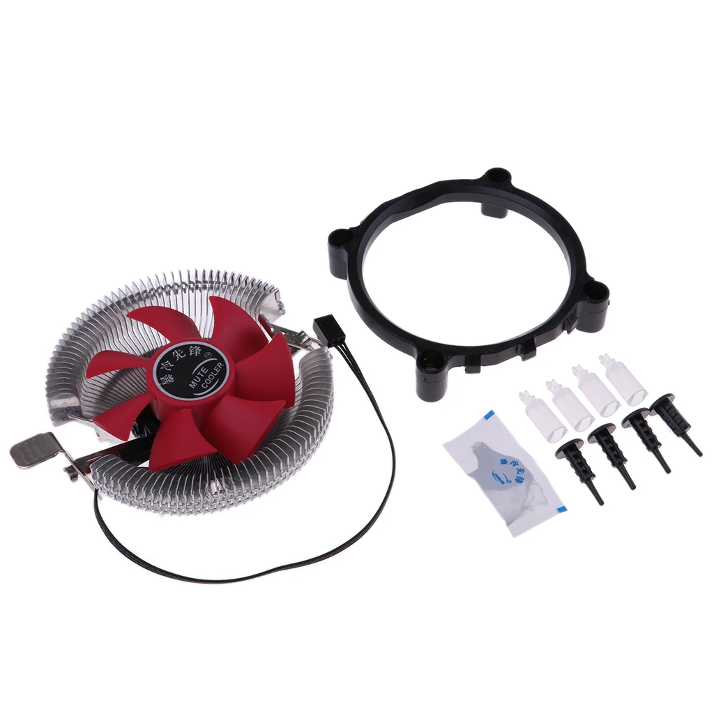 22 dBA Computer CPU Cooler Fan Radiator Heat Sink 7.5cm 7fan leaves for AMD