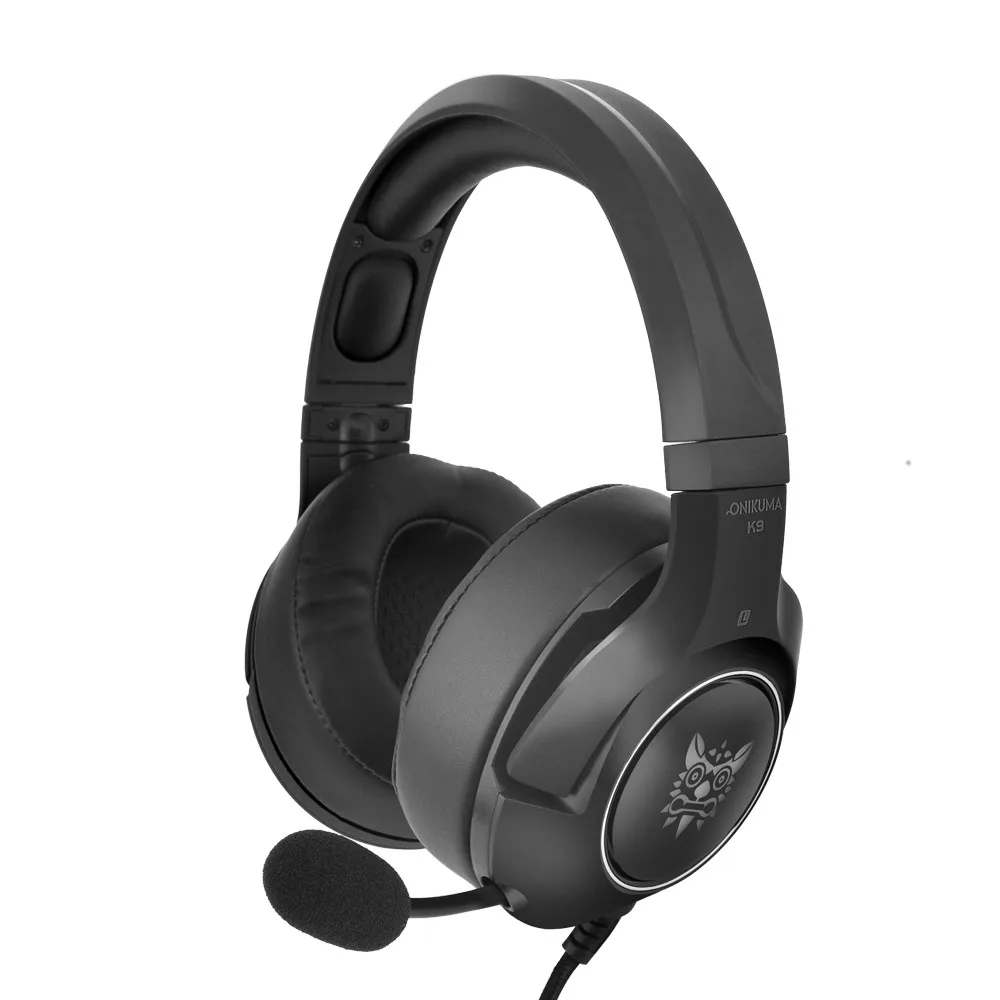 Игровая гарнитура Onikum Headset-k9 с микрофоном 8,13 - Цвет: Черный