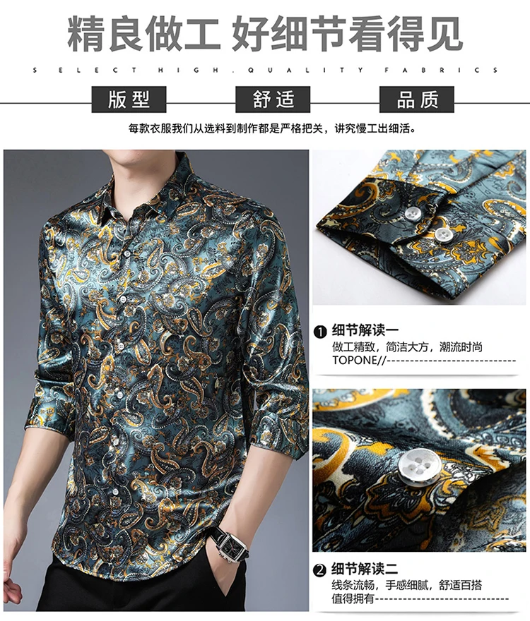 Menu0027s Dress Shirts 2021 Spring And Autumn High-quality Boutique 