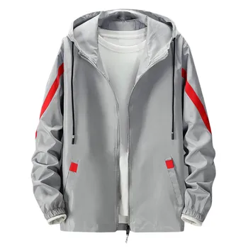 

Men's Autumn Spring Casual Fashion Solid Color Hoodies Outwear Tops Coat Bomber Jacket and Coat Man Cowboy Clothes Male Y903