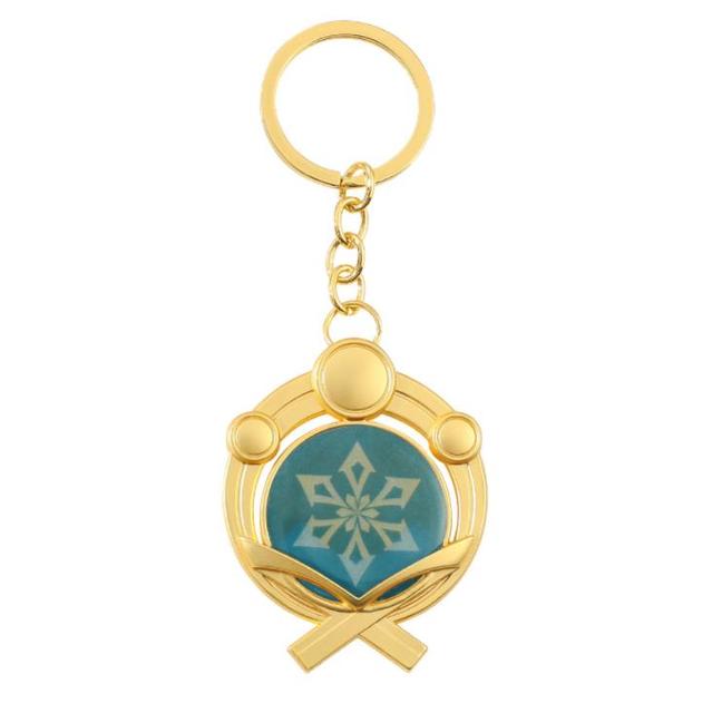 Game Genshin Impact Keychain Eyes of God keychains Luminous Metal Keychains Genshin God Eyes Fashion Lanyard Cosplay Pendant