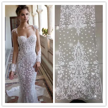 

Beautiful pattern lace fabric SYJ-9986 Fashionable french net fabric for dress