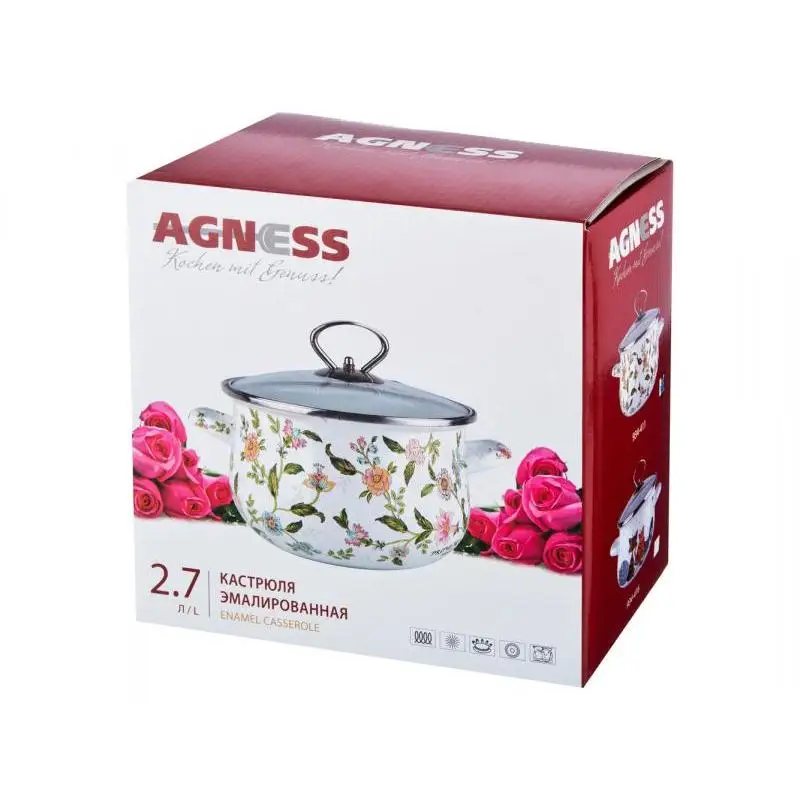 Кастрюля AGNESS, Флоранс, 2,7 л