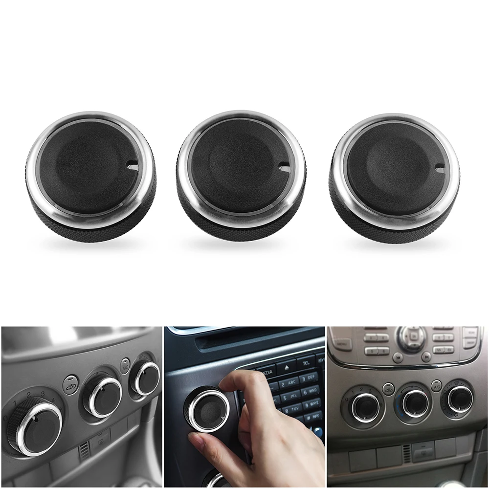 

3 Pcs Car Styling Air Conditioner Switch Knobs Kit Heat Control Switch Knob For Ford Classic Fox For MONDEO Focus