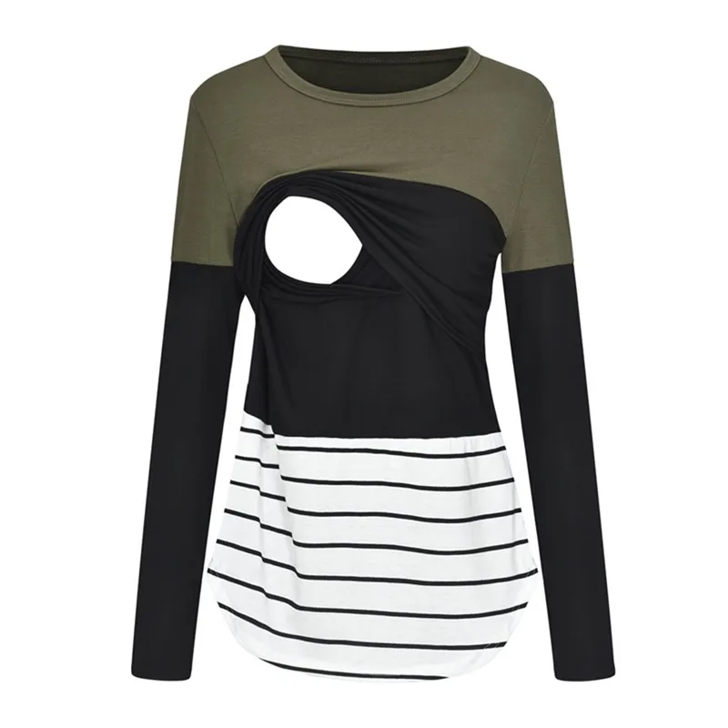 

Telotuny Maternity Clothings Clothes For Pregnant Women Striped Maternity Clothes For Pregnant Women Shirts Breastfeeding