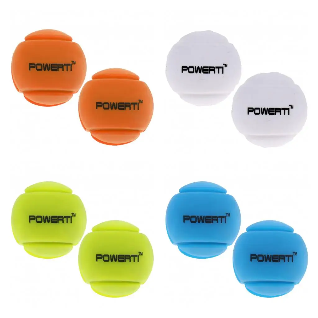 2 Pack Premium Silicone Ball Vibration Dampeners Tennis Racquet Accessories - Various Colors