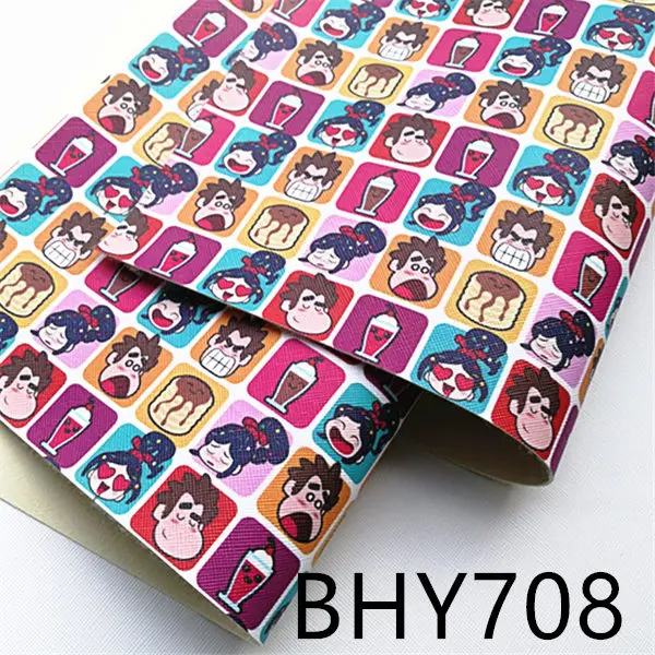 A4 20*33 см мультфильм печати искусственная кожа для DIY аксессуары BHY151
