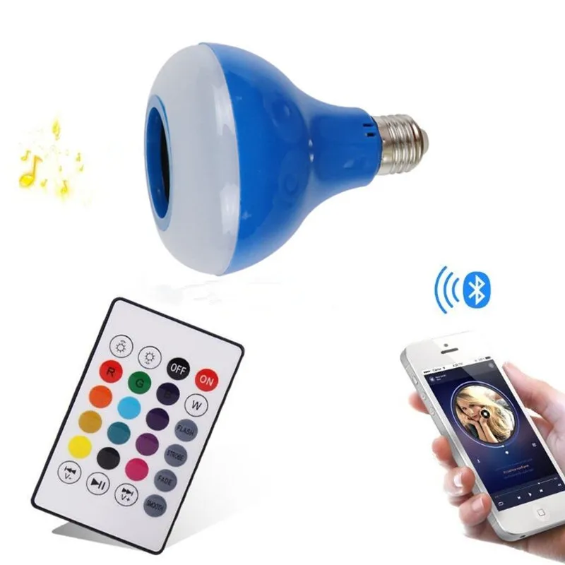 E27 Беспроводная Bluetooth лампа с регулируемой яркостью светодиодный смарт WiFi