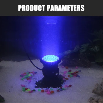 

RGB Fish Tank Lighting 220V EU Plug LED Waterproof Underwater Lights with Remote Control Fish Aquatic Pet Supplies