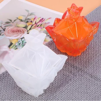 

Storage Box Silicone Mould Polygon Jewelry Package Box UV Resin Epoxy Mold DIY Jewelry Making Tools