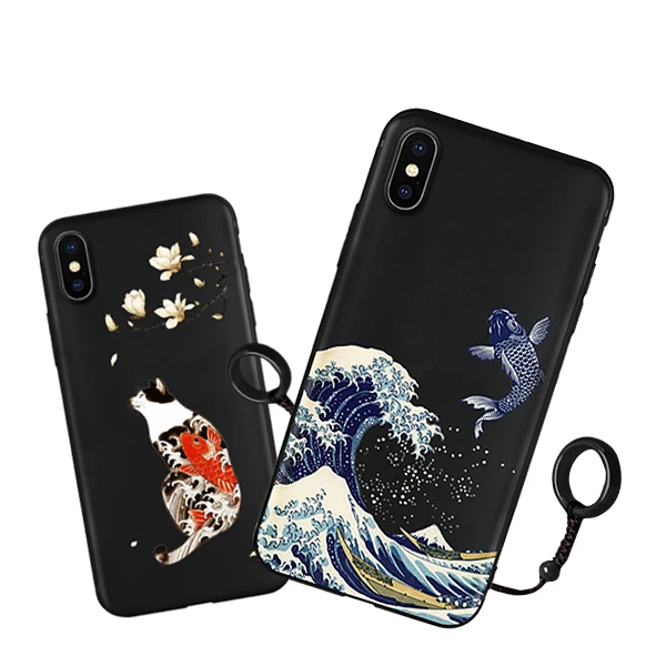 Для iPhone 12 11 Pro Max Mini XS XR X SE 2020 8 7 Plus чехол 3D рельефная Матовая Мягкая задняя крышка