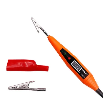 

Car Digital LCD Voltage Electric Test Pen Probe Detector Tester LED Light Convenient Measurement High Quality Metal Material