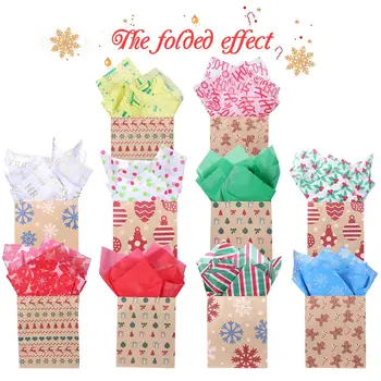 

150pcs Waterproof Tissue Paper Packaging Sheets Wrapper Paper For Christmas Gift Packing Christmas Tissue Wrapping Paper Gift