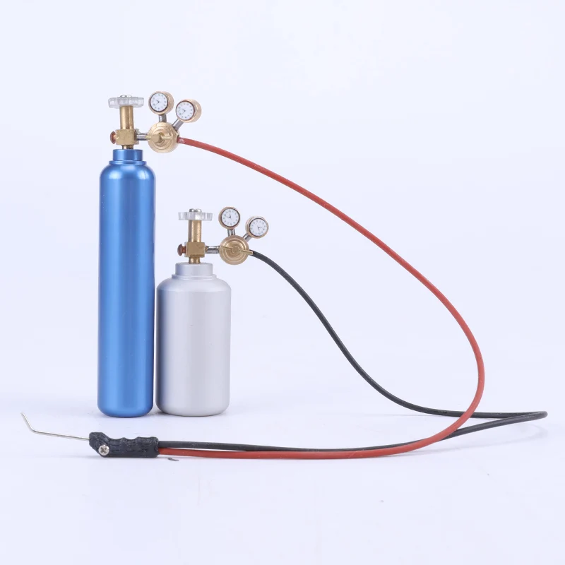 합금 공기 압축기 산소 및 아세틸렌 실린더 모델, 1:18 자동차 모델 수리 장면 액세서리