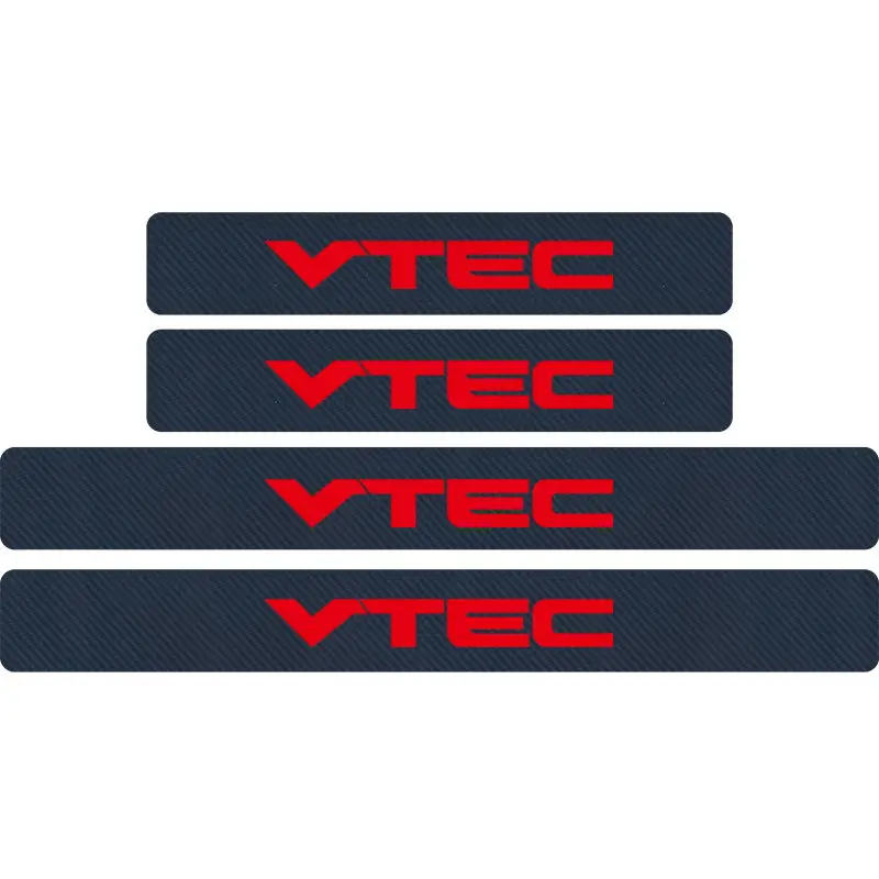 4 шт. водостойкое углеродное волокно эмблема VTEC автомобильные пороги наклейка украшение для honda Civic Accord Odyssey Spirior CRV SUV