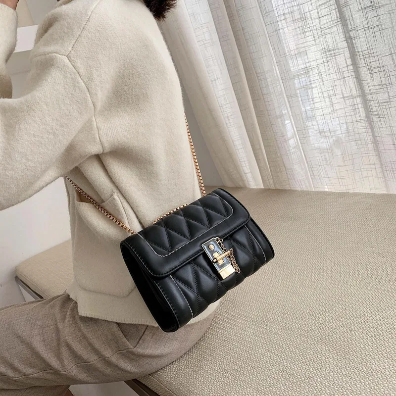 

Bag Women's 2019 New Style chao wang Red Small Black Bag INS Korean-style WOMEN'S Bag CHIC Fragrant Chain Versatile Shoulder Bag