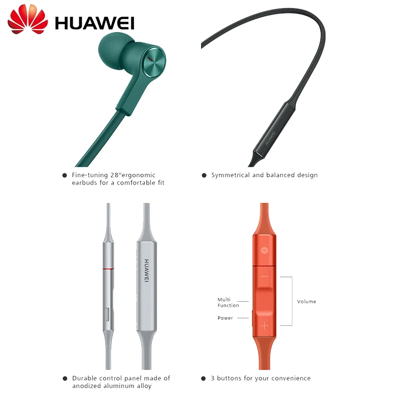 Huawei FreeLace оригинальные наушники CM70 Bluetooth спортивные наушники-вкладыши беспроводные наушники водонепроницаемые смарт-наушники для быстрой зарядки