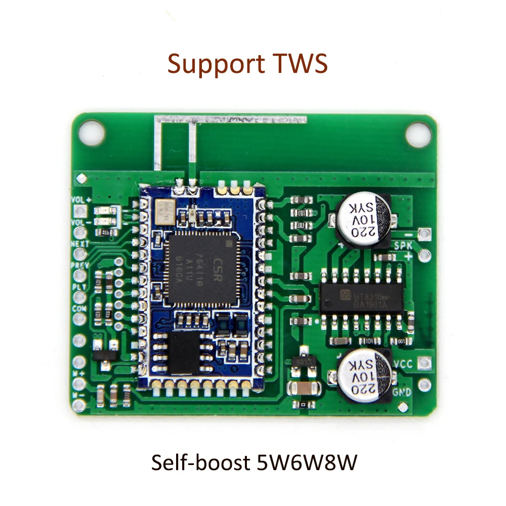 Плата моноусилителя CSRA64110 совместимая с Bluetooth TWS функцией самоусиления 5W6W8W |