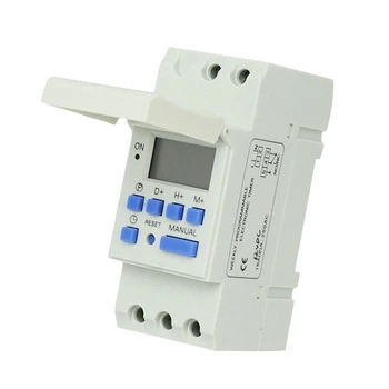 

CE DIN RAIL DIGITAL 16 sets PROGRAMMABLE TIMER SWITCH AC 220V / 110V ,DC 12V 16A 25A GOOD temporizador Din Rail