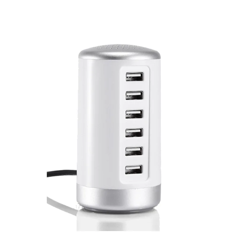 Multi 6 Usb Port Desktop Charger Rapid Tower Charging Station Power