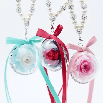 

Eternal FLower Rose Glass Crystal Ball Artificial Flower Wedding Valentine's Day Gifts Simulation Life Roses Ball Drop Shipping