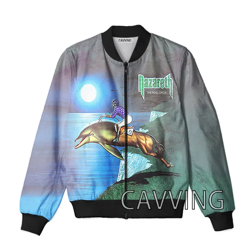 CAVVING 3D Printed  Nazareth Band  Zipper Bomber Jackets Men Overcoat Mens Coat Zip Up Jackets for Women/Men 2