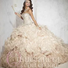 Потрясающие Бальные платья vestidos de quinceanera, маскарадные Бальные платья с оборками и тяжелыми кристаллами, vestido de 15 anos, CH-1533 на заказ