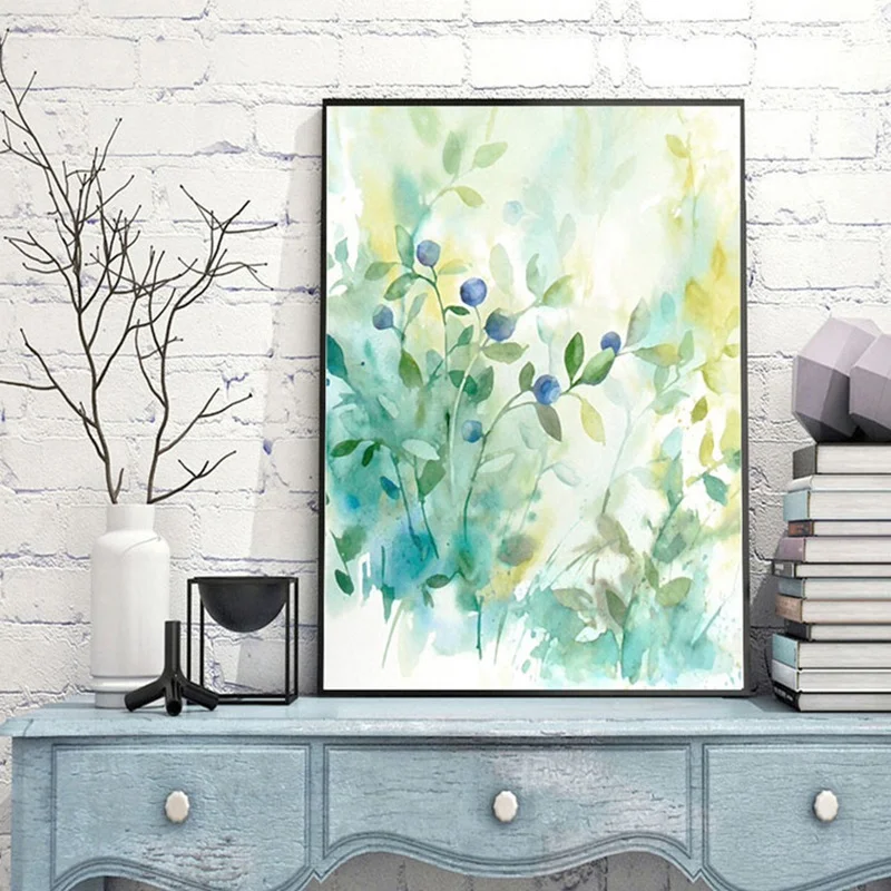 Wall Art Canvas Painting Spring Trees Sprouting Landscape Abstract Green Life Picture Artistic Home Decor For Living Room