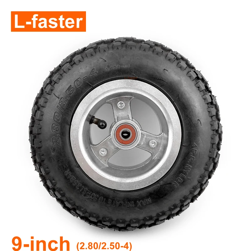 9 Inch Wheelchair Wheel 226mm Scooter Inflation Wheel With Inner Tube Electric Skateboard 9 Pneumatic Tire Alloy Hub Bearing 