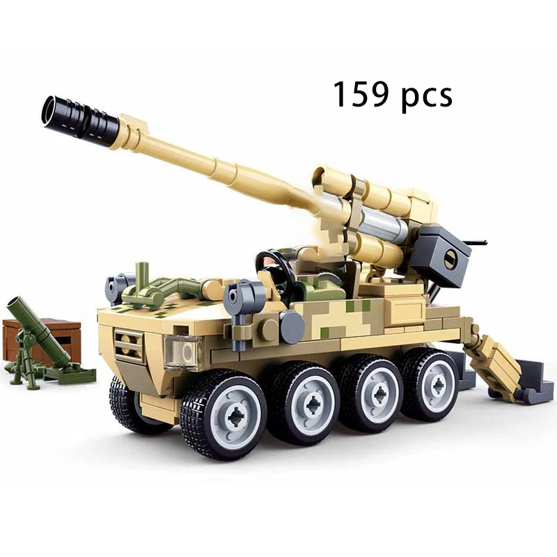 Army Vehicle  Building Blocks WWII Series Building Toy Sluban Kids Army Fighter 
